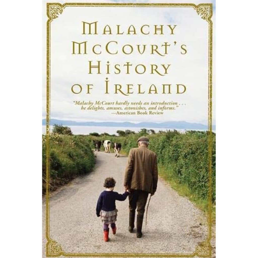 Malachy McCourt’s History of Ireland book cover with rural scene